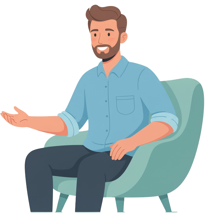 Personagem pensativo